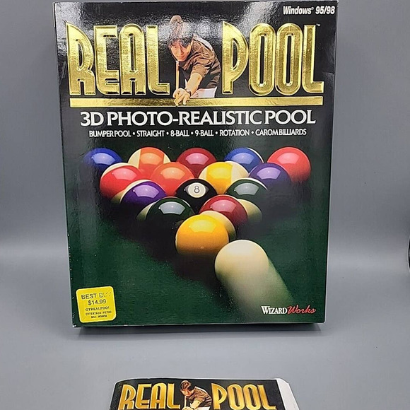 Real Pool By Wizard Works 3D Photo-Realistic Pool Windows 95/98 PC Video Game - Picture 4 of 7